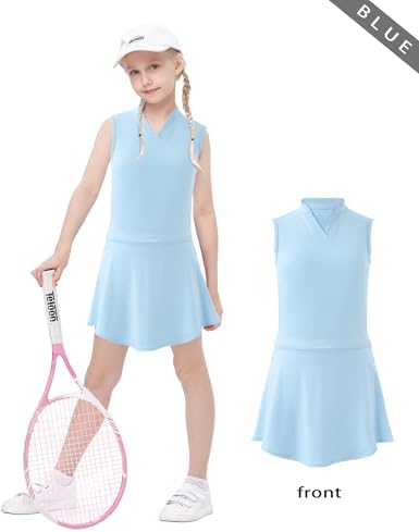 LIONJIE Kids Girls Tennis Golf Dress Outfit Set