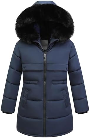 CICVSOC Girls Winter Parka Long Coats for Kids