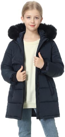 CICVSOC Girls Winter Parka Long Coats for Kids