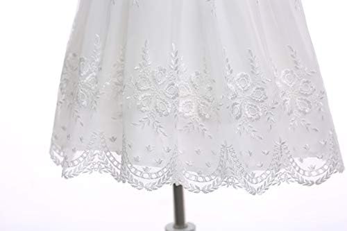 Glamulice Newborn Christening Dress for Baby Girls - Elegant Floral Embroidery