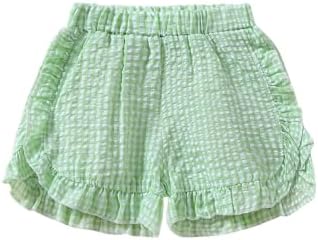Ruffle Hem Gingham Plaid Toddler Shorts