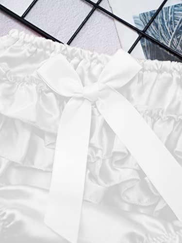 YEAHDOR Baby Girl Cotton Ruffle Shorts with Bowknot Decor