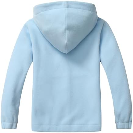 Girls Soft Fleece Full-Zip jackets Lightweight Wind-Proof