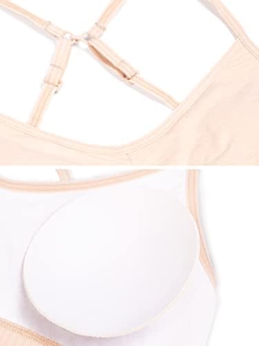 Fruit of the Loom Girls Sports Bra with Removable Pads 2-Piece