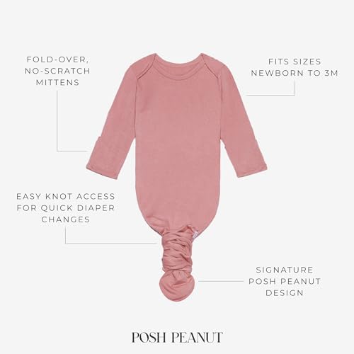 Posh Peanut Knotted Newborn Gown - Perfect for Diaper Changes Style