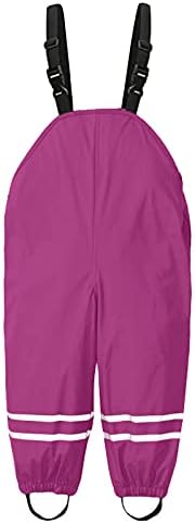 RNTOP suspender rain pants toddler boys girls waterproof unisex rain jacket kids jacket