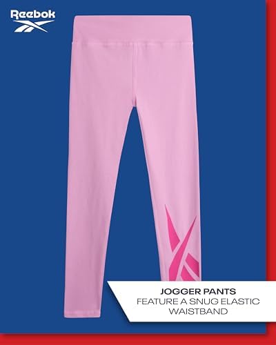 Reebok Girls Active Sweatsuit Set - 2-Piece Pullover Hoodie and Leggings 7-12