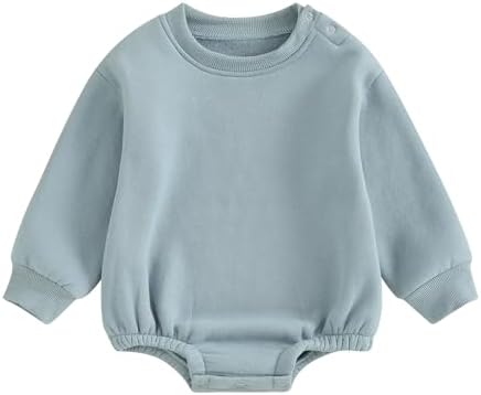 Gueuusu Unisex Baby Romper - Soft Warm Fleece Sweater for Newborns