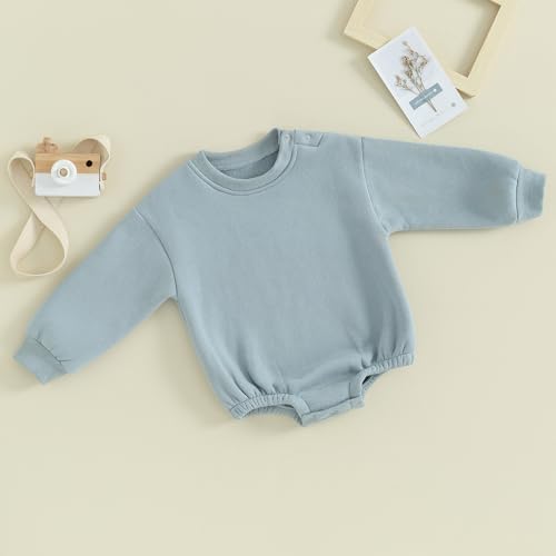 Gueuusu Unisex Baby Romper - Soft Warm Fleece Sweater for Newborns