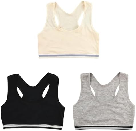 3-Piece Training Bras For Girls Soft Supportive for Girls