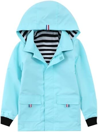 Hiheart Boys Girls Waterproof Hooded Jackets