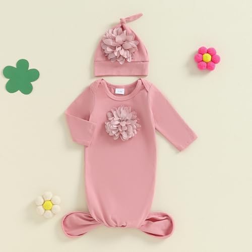 Kavousa Newborn Swaddle Set with Cap for Boys Girls