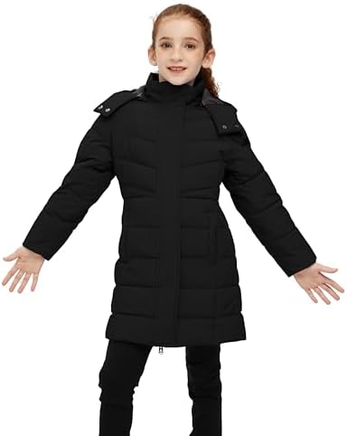 Instantiable Wantdo Girls Puffer Jacket Warm Padded Winter Coat Waterproof Fuzzy
