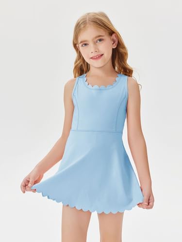 Batermoon Girls Athletic Tennis Dress with Shorts Cl TH