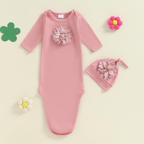 Kavousa Newborn Swaddle Set with Cap for Boys Girls