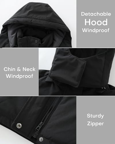 Winter Waterproof Coats for Girls Windproof Durable