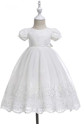 Glamulice Newborn Christening Dress for Baby Girls - Elegant Floral Embroidery