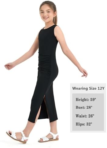 EXARUS Girls Bodycon Maxi Dress