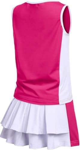 Zacletre Girls Tennis Golf Dress Outfit sleeveless tank top skorts set