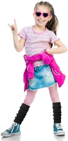 Fun Neon-Knit Leg Warmer for Kids