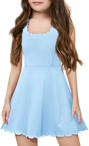 Batermoon Girls Athletic Tennis Dress with Shorts Cl TH