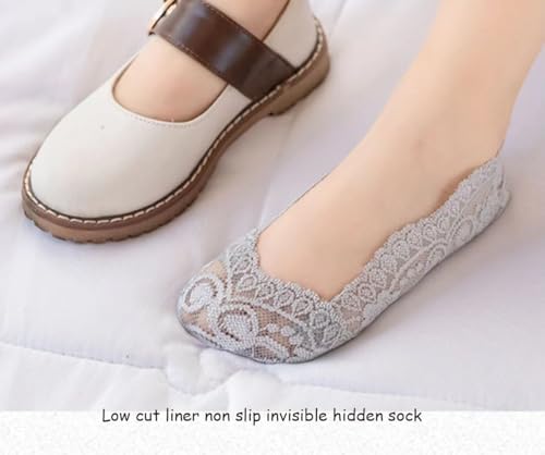 5 Pairs Super Soft Lace No-Show Socks
