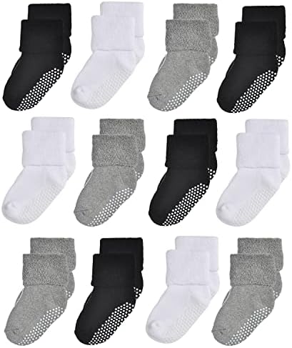EPEIUS Non-Slip Crew Socks for Toddler