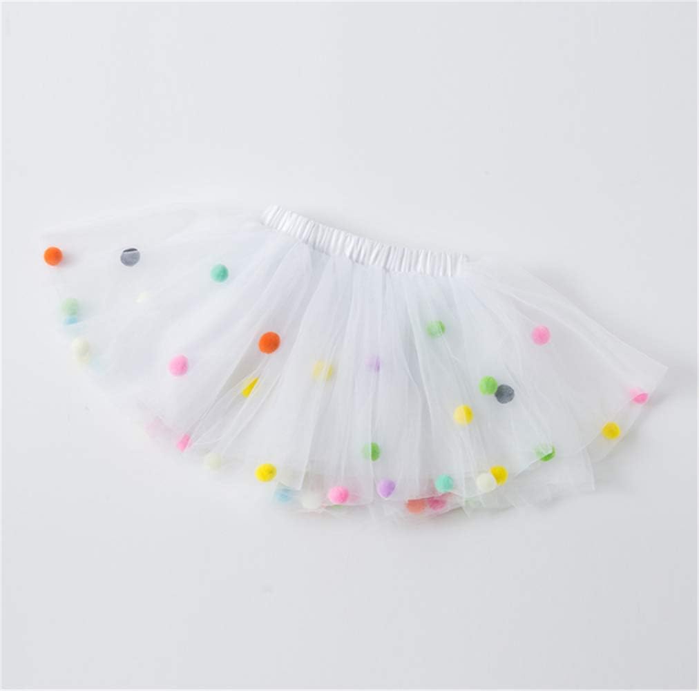BGiirls Tutu Dress with Pom Pom Balls Soft Tulle forToddler Girls