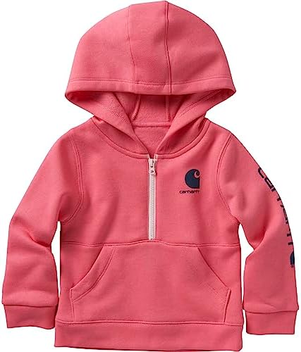 Carhartt Girls Long-Sleeve Half-Zip Hooded Sweatshirt