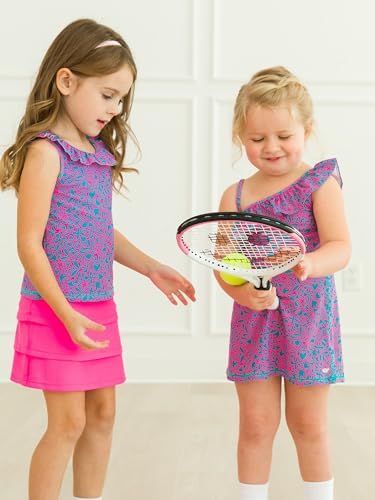 RuffleButts Girls Active Tennis Bike Short Set