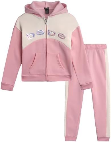 Bebe Girls Cozy Jogger Set Fashion meets Function for Ages 7-12