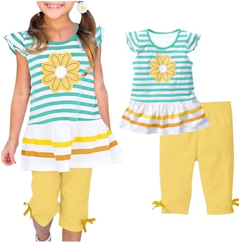 Girls 1-10 Summer Outfits - Cute Striped Set