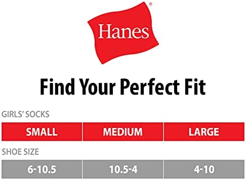 Hanes Girls No-Show Socks 20-Pair Super-Value