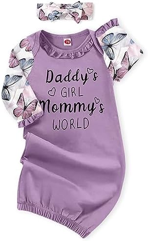 Perfect Newborn Baby Girl Little Sister Sleepwear Gown