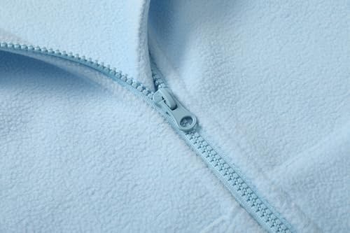 Girls Soft Fleece Full-Zip jackets Lightweight Wind-Proof