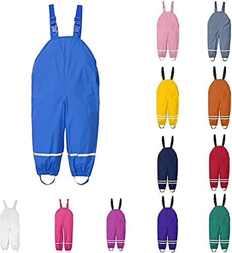 Toddlers rain pants must have Waterproof suspenders - Perfect for Little Ones