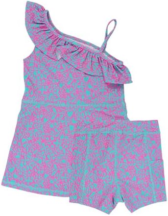 RuffleButts Girls Active Tennis Bike Short Set