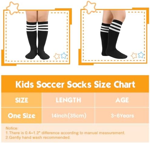 American Trends Kids Child Athletic Socks Striped Knee High Tube