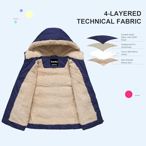 Pursky Girls Boys Hooded Puffer Vest