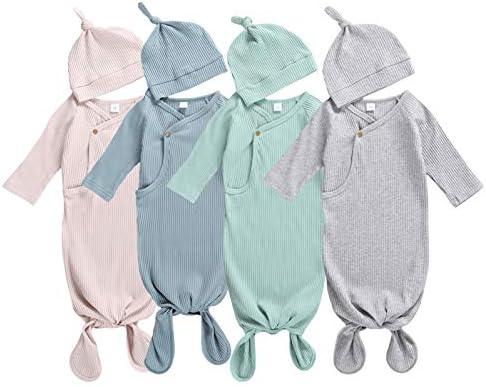 Baby Sleep Gown with Knot Soft Pajamas for Boys and Girls