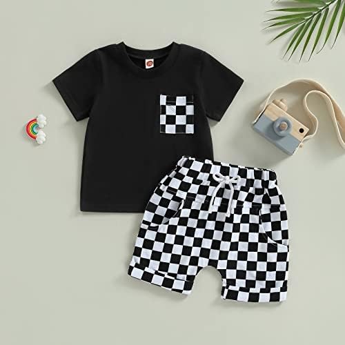 Adjustable Baby Boy Girl Checkered Set