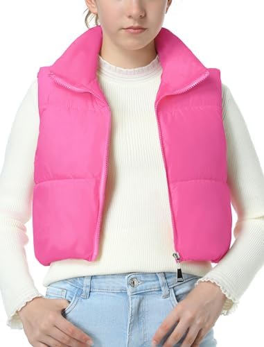 EXARUS Girls Puffer Vest Warm Waterproof 100 Cotton