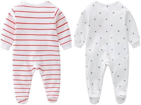2-Pack Organic Cotton Baby Pajamas for Boys Girls