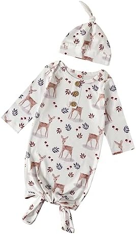 Newborn Knotted Gown Soft Cotton Onesie