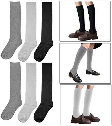 High-Quality School Uniform Cotton Knee-High Socks