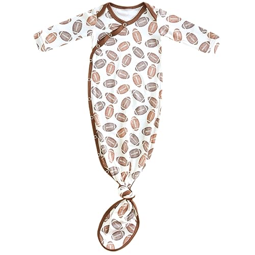 Copper Pearl Knotted Newborn Gown for Baby Boy and Girl
