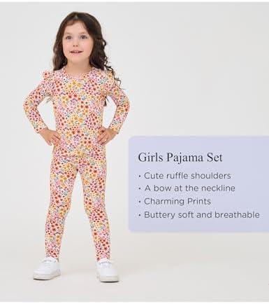 EASWEET Bamboo Viscose toddler girl pajama set