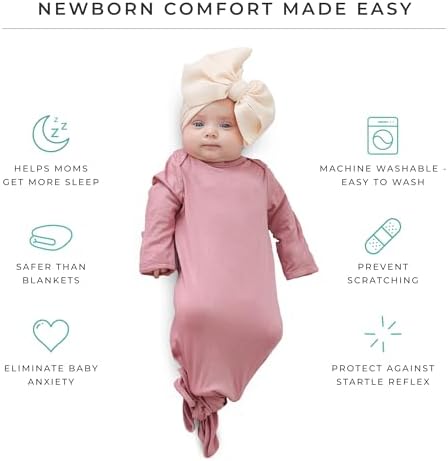 Posh Peanut Knotted Newborn Gown - Perfect for Diaper Changes Style