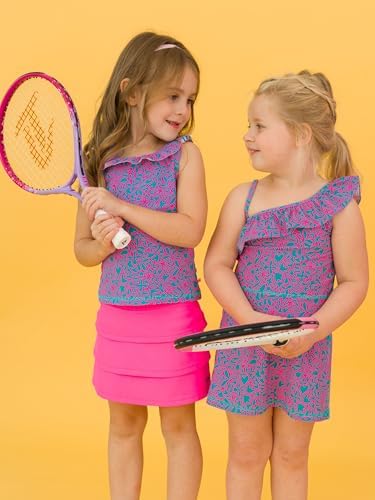 RuffleButts Girls Active Tennis Bike Short Set