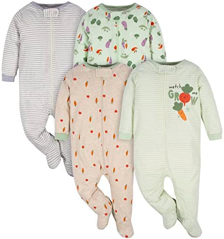 GERBER BABY BOYS 4PACK SLEEP N PLAY FOOTIE CLOTHING SHOES AND JEWelry